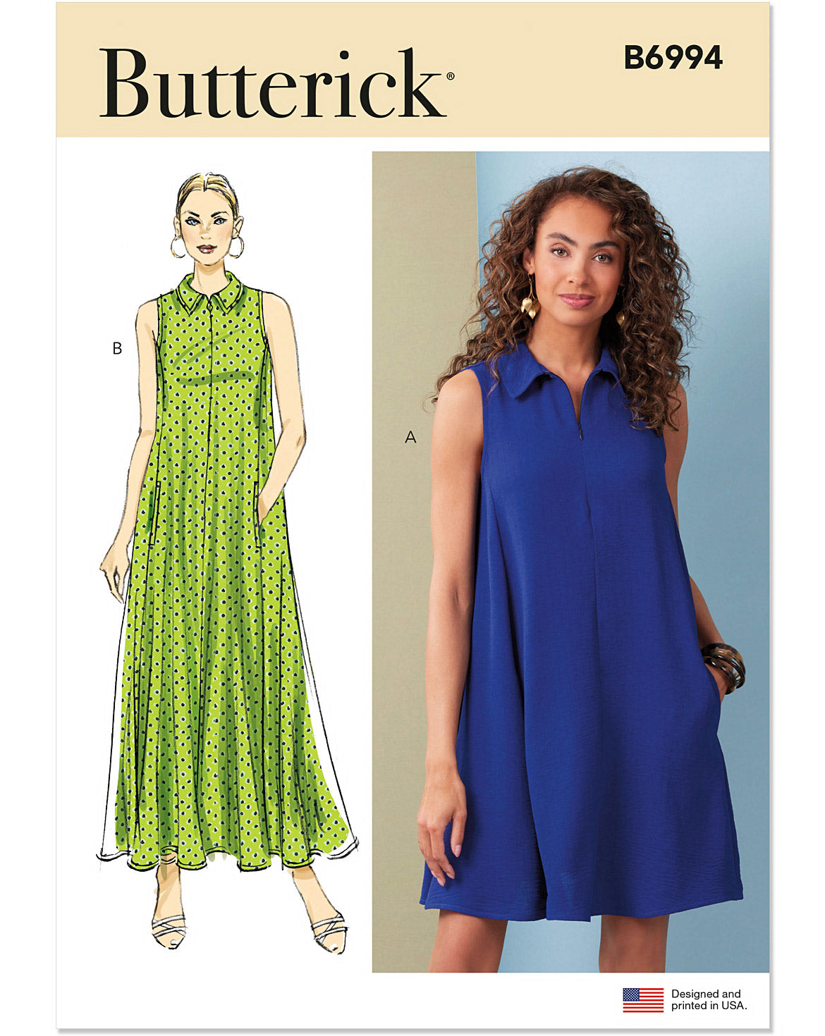 PDF-symønster - Butterick B6994 - Kjole - Dame | Bilde 4