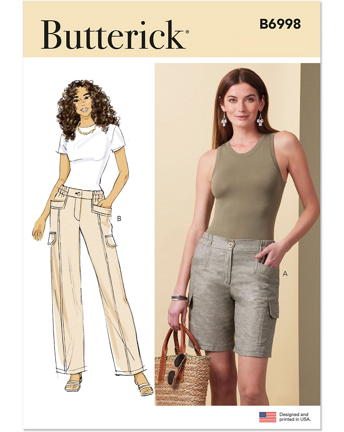 PDF-symønster - Butterick B6998 - Bukse Shorts - Dame | Bilde 4