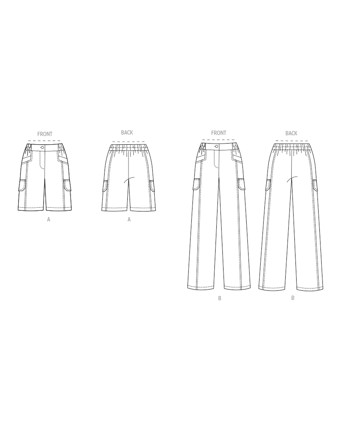 PDF-symønster - Butterick B6998 - Bukse Shorts - Dame | Bilde 2