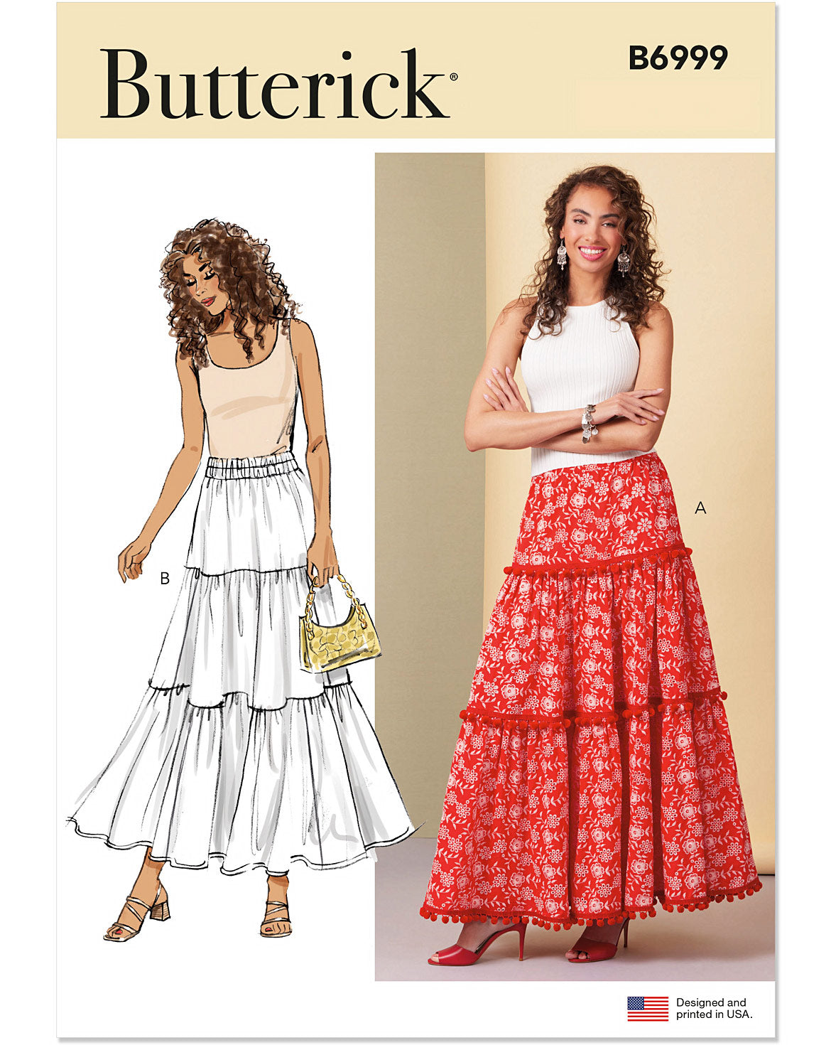 PDF-symønster - Butterick B6999 - Skjørt - Dame | Bilde 4