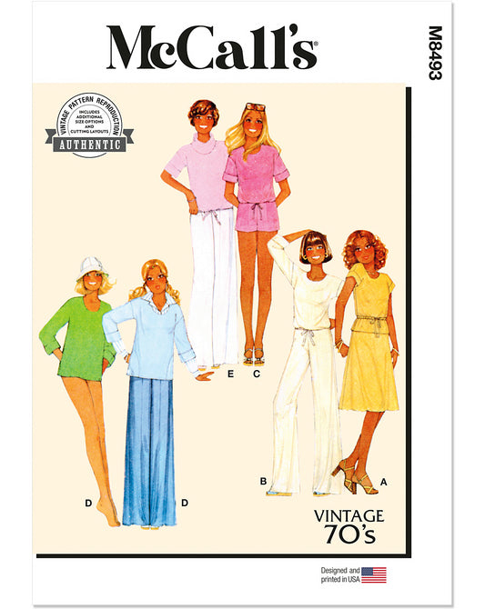 PDF-symønster - McCall´s 8493 - Topp Bukse Skjørt Vintage Shorts Genser - Dame | Bilde 4