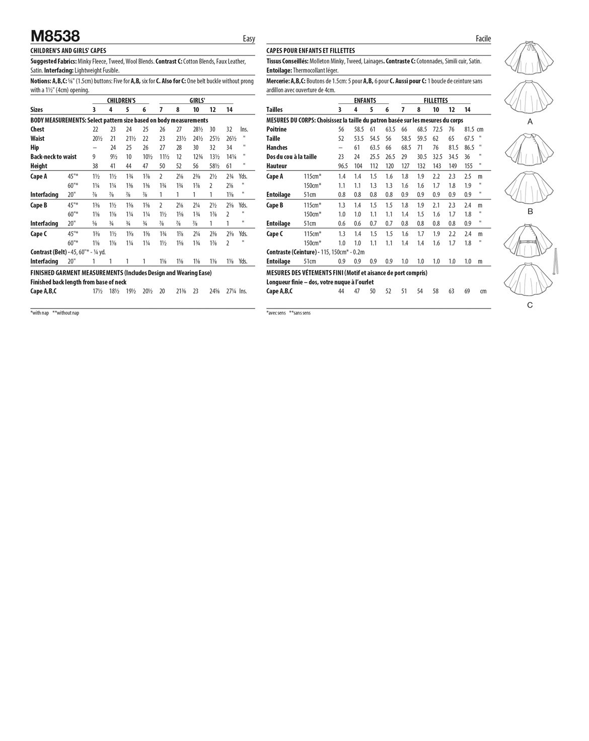 PDF-symønster - McCall´s 8538 - Jakke - Jente | Bilde 3