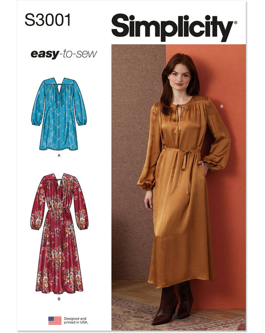 PDF-symønster - Simplicity 3001 - Kjole - Dame | Bilde 4