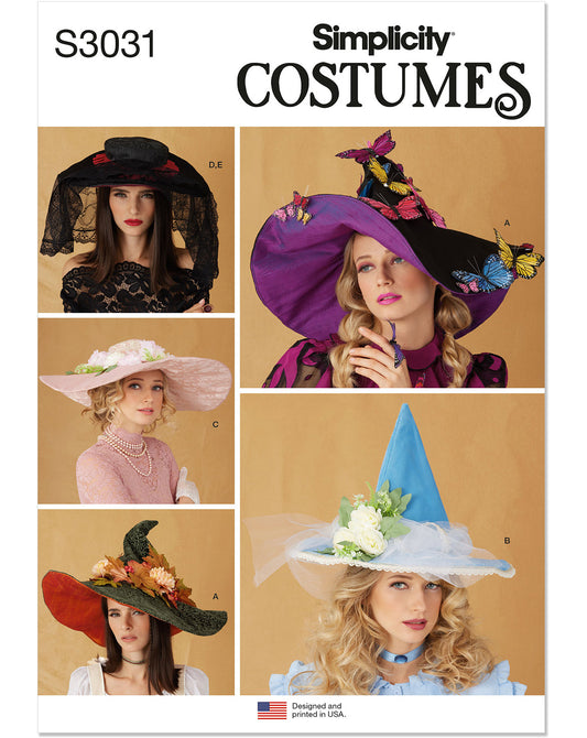 PDF-symønster - Simplicity 3031 - Kostyme - Dame - Hatt - Karneval | Bilde 2