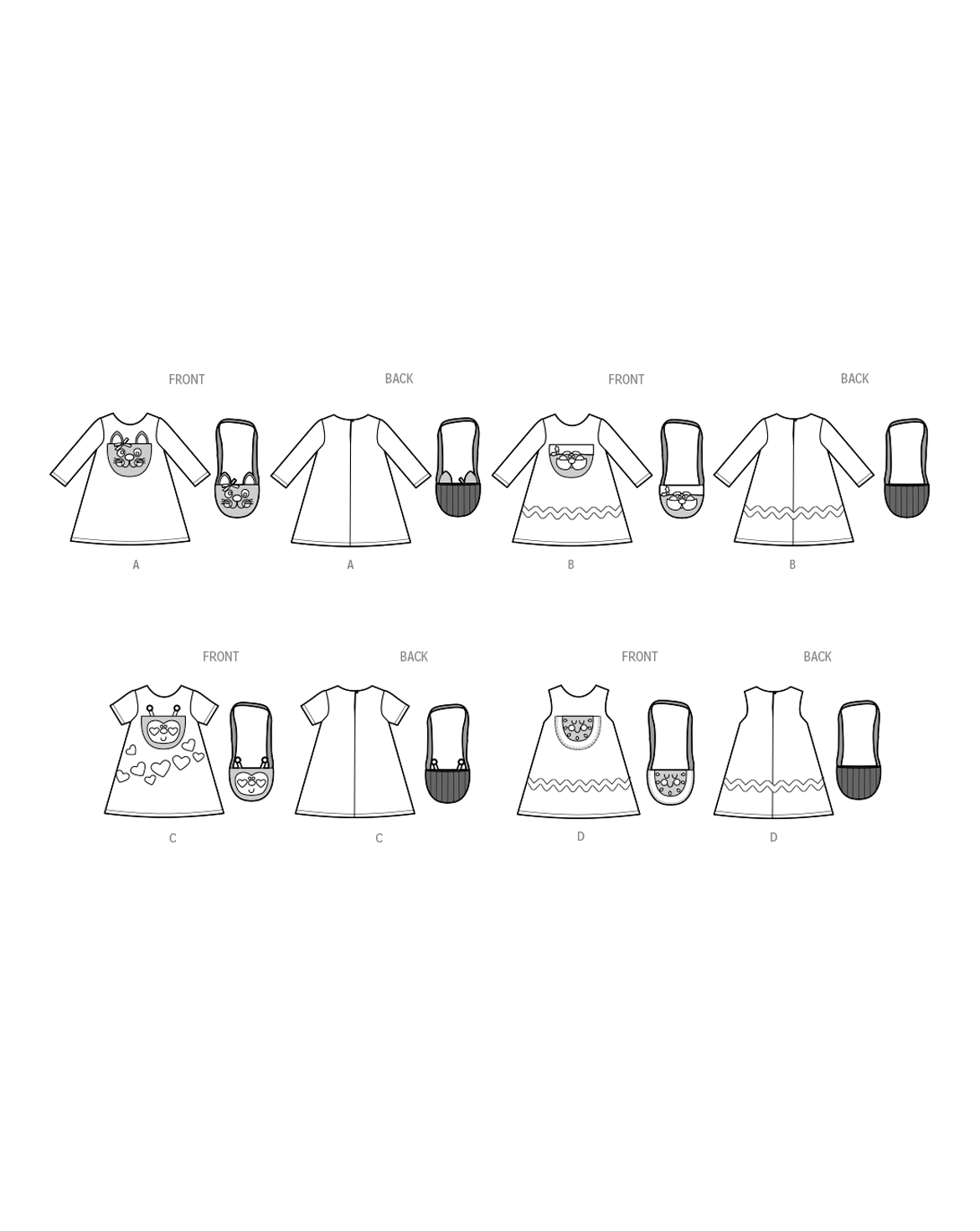 PDF-symønster - Simplicity 3042 - Kjole - Jente Baby - Tilbehør | Bilde 2