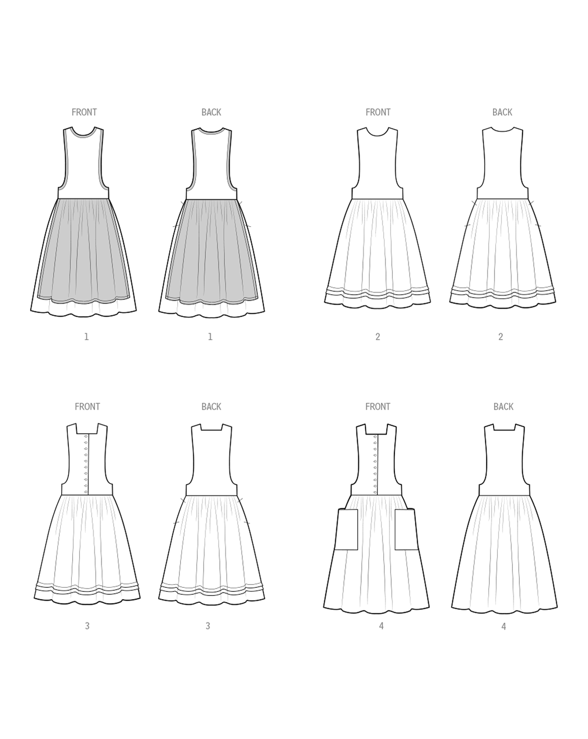 Symønster PDF-symønster - Simplicity 3048 - Vintage Kjole - Dame | Bilde 1