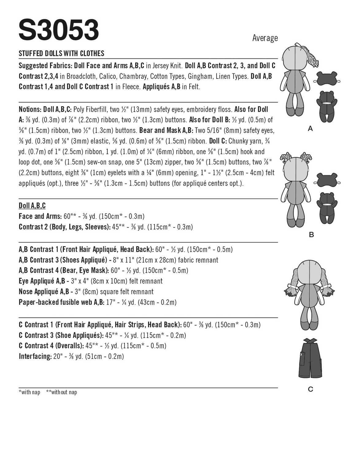 PDF-symønster - Simplicity 3053 - Kosedyr Dukkeklær | Bilde 6