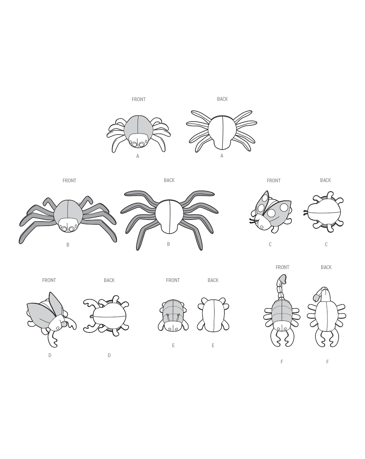 PDF-symønster - Simplicity 3054 - Kosedyr | Bilde 3