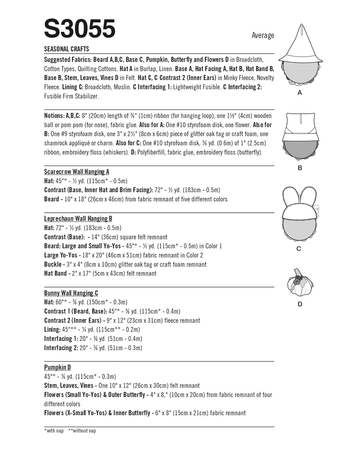 PDF-symønster - Simplicity 3055 - Hjemmedekorasjon | Bilde 3