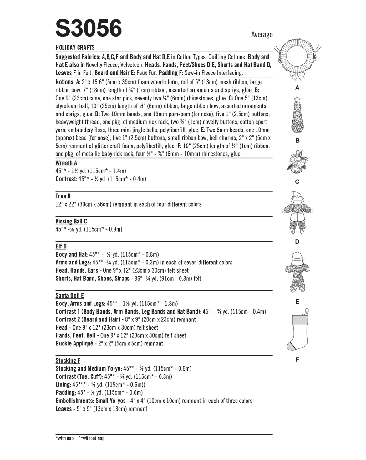 PDF-symønster - Simplicity 3056 - Hjemmedekorasjon - Jul | Bilde 3