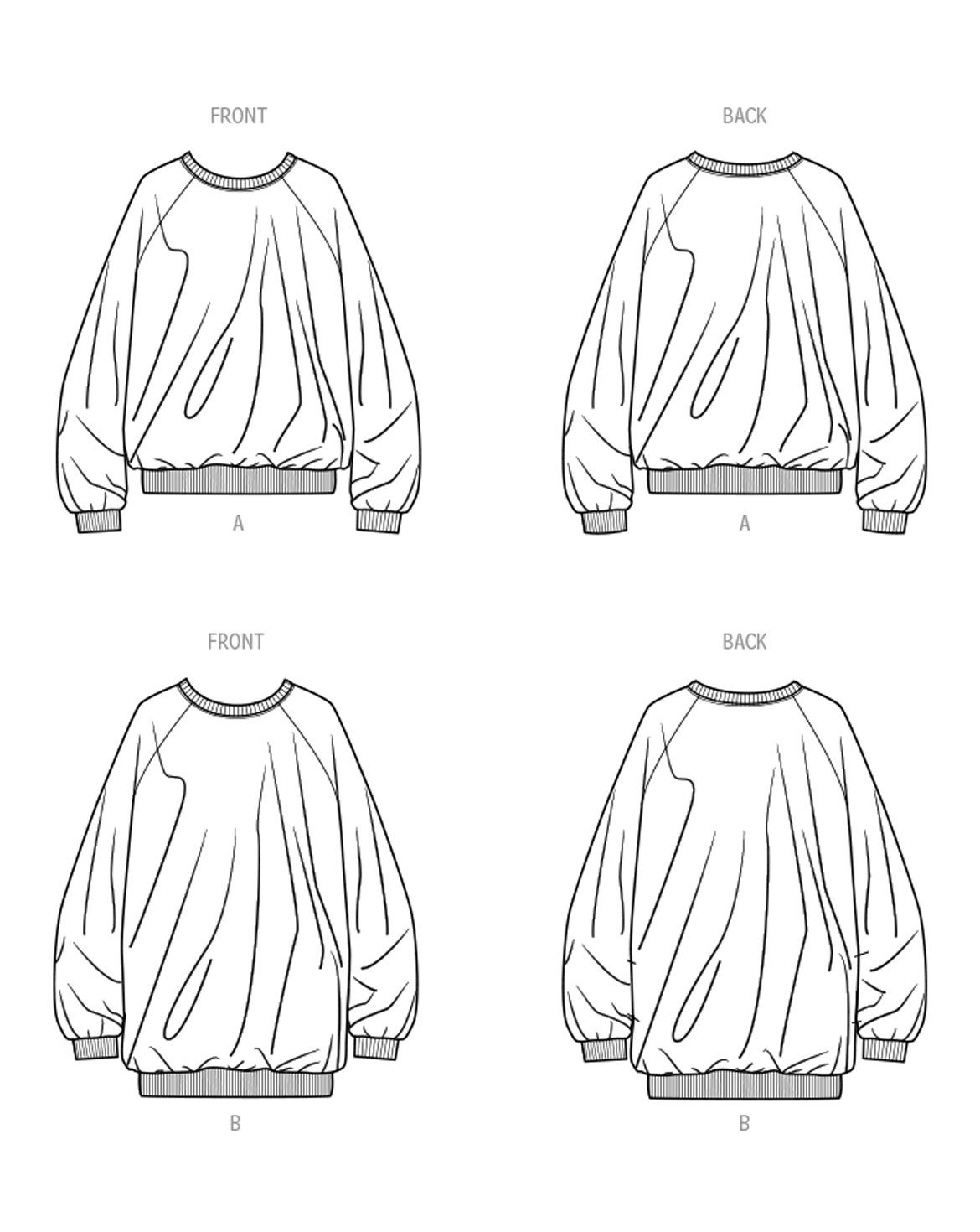 Symønster PDF-symønster - Simplicity 9897 - Genser - Dame Herre | Bilde 1