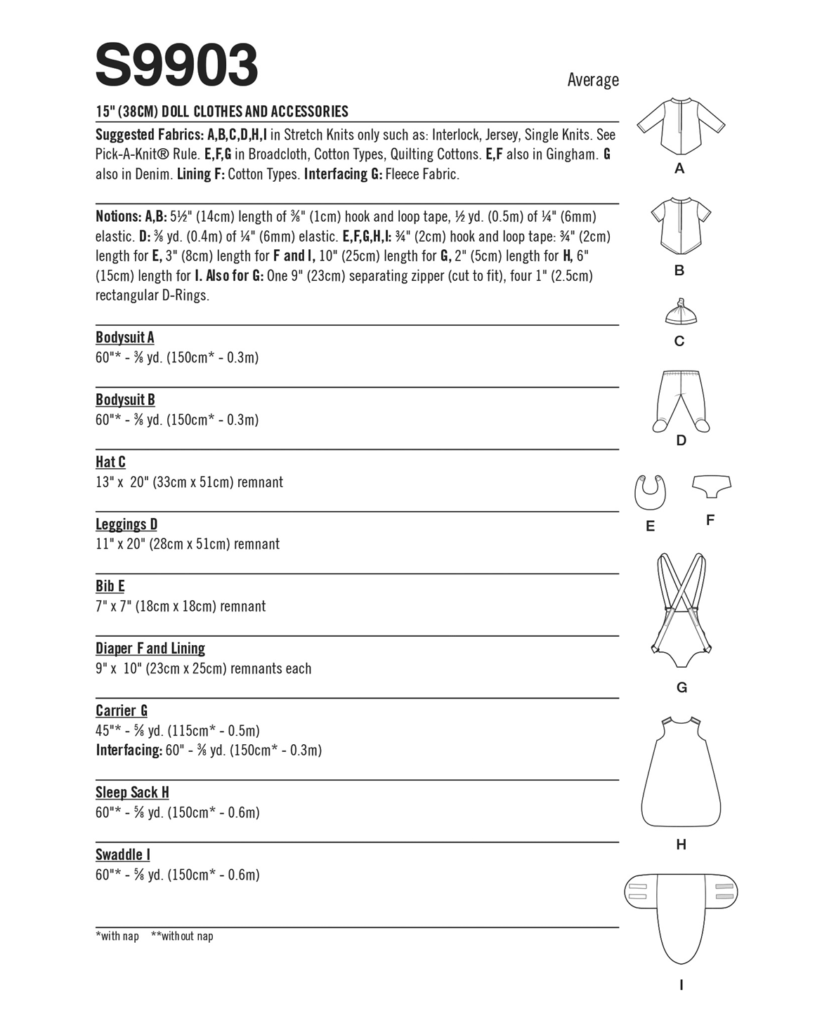 PDF-symønster - Simplicity 9903 - Dukkeklær | Bilde 5