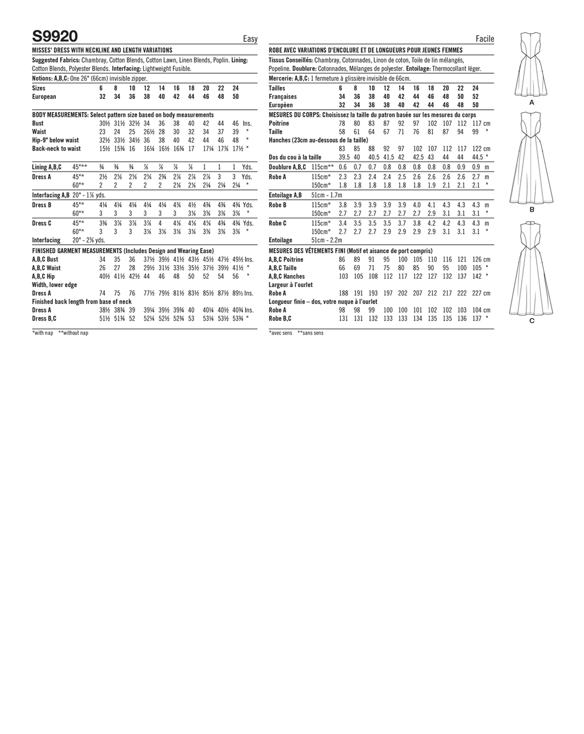 PDF-symønster - Simplicity 9920 - Kjole - Dame | Bilde 4