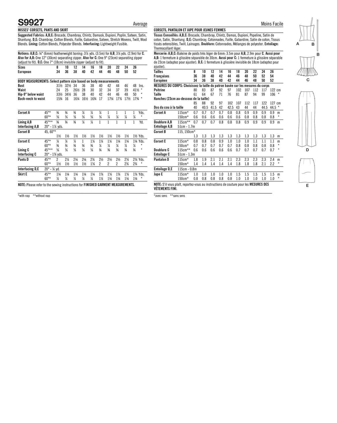 PDF-symønster - Simplicity 9927 - Topp Bukse Skjørt - Dame | Bilde 5