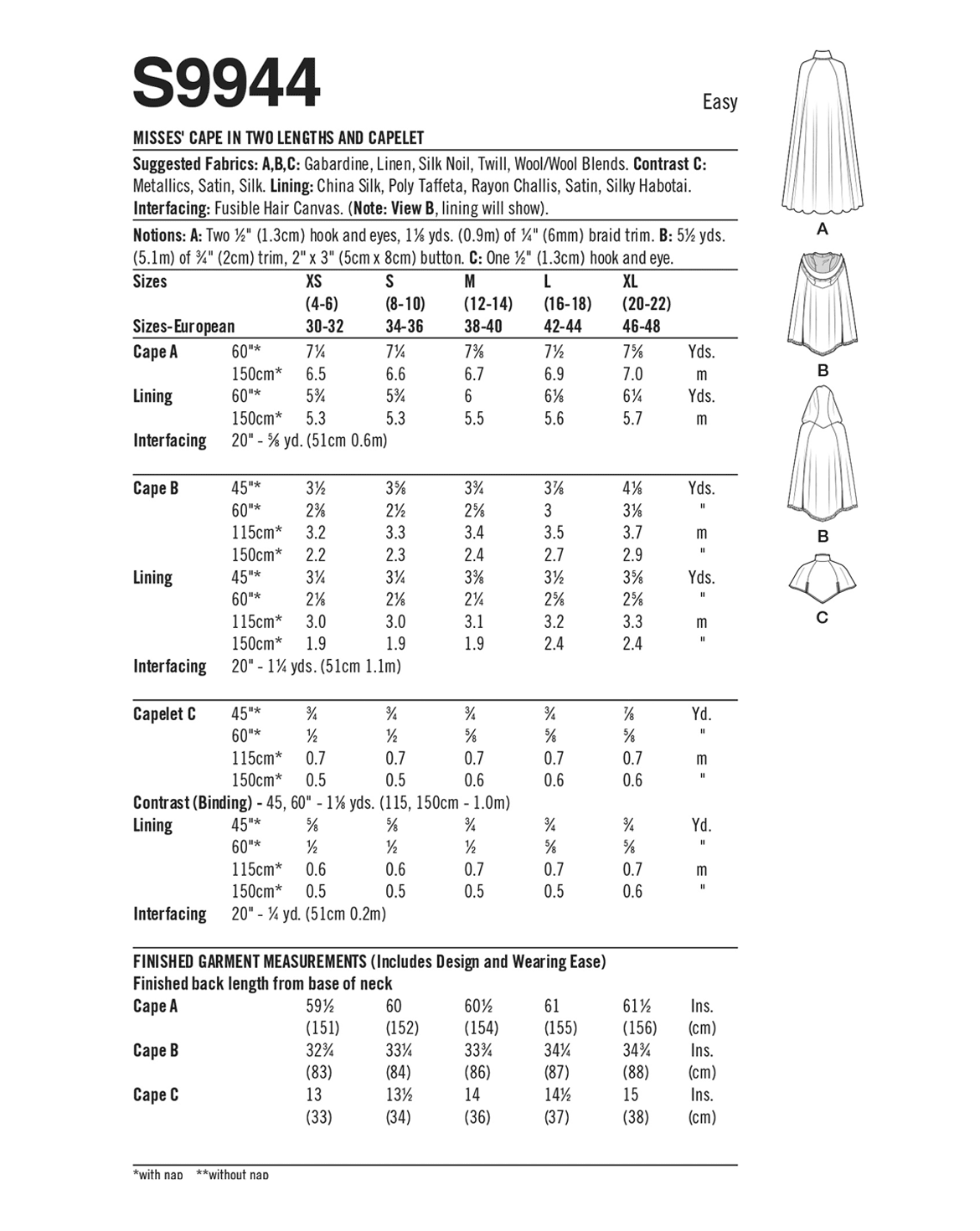 PDF-symønster - Simplicity 9944 - Kostyme Historisk kostyme Frakk - Dame | Bilde 6