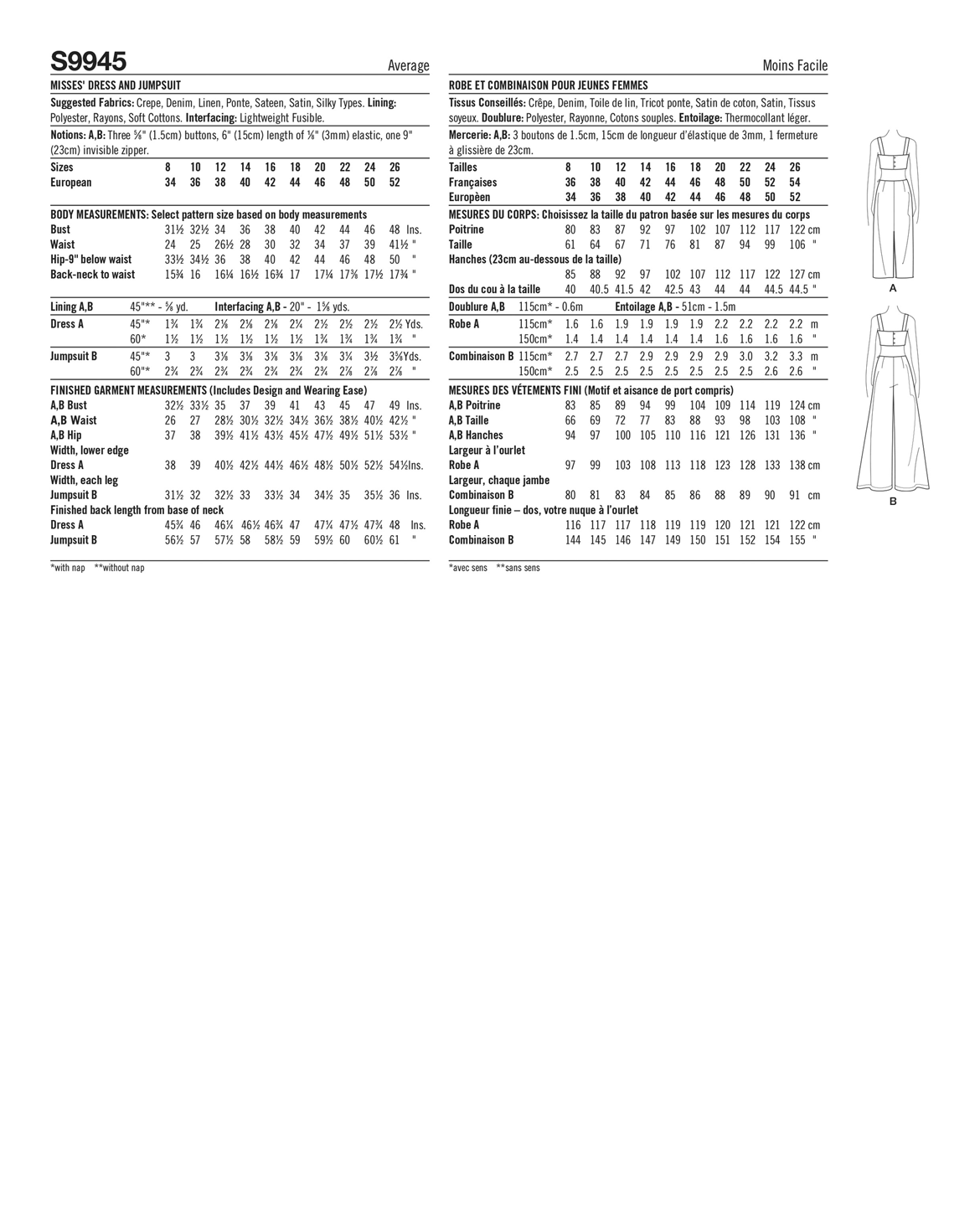 PDF-symønster - Simplicity 9945 - Kjole Buksedrakter - Dame | Bilde 4