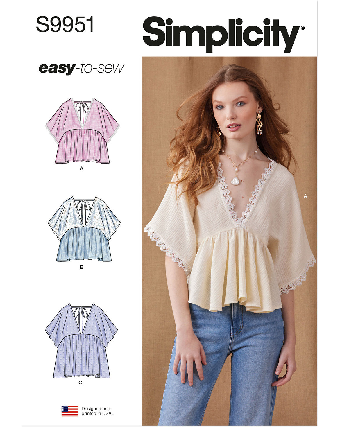 PDF-symønster - Simplicity 9951 - Bluse - Dame | Bilde 4