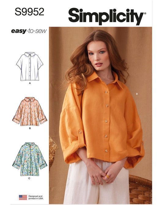 PDF-symønster - Simplicity 9952 - Bluse Skjorte - Dame | Bilde 4