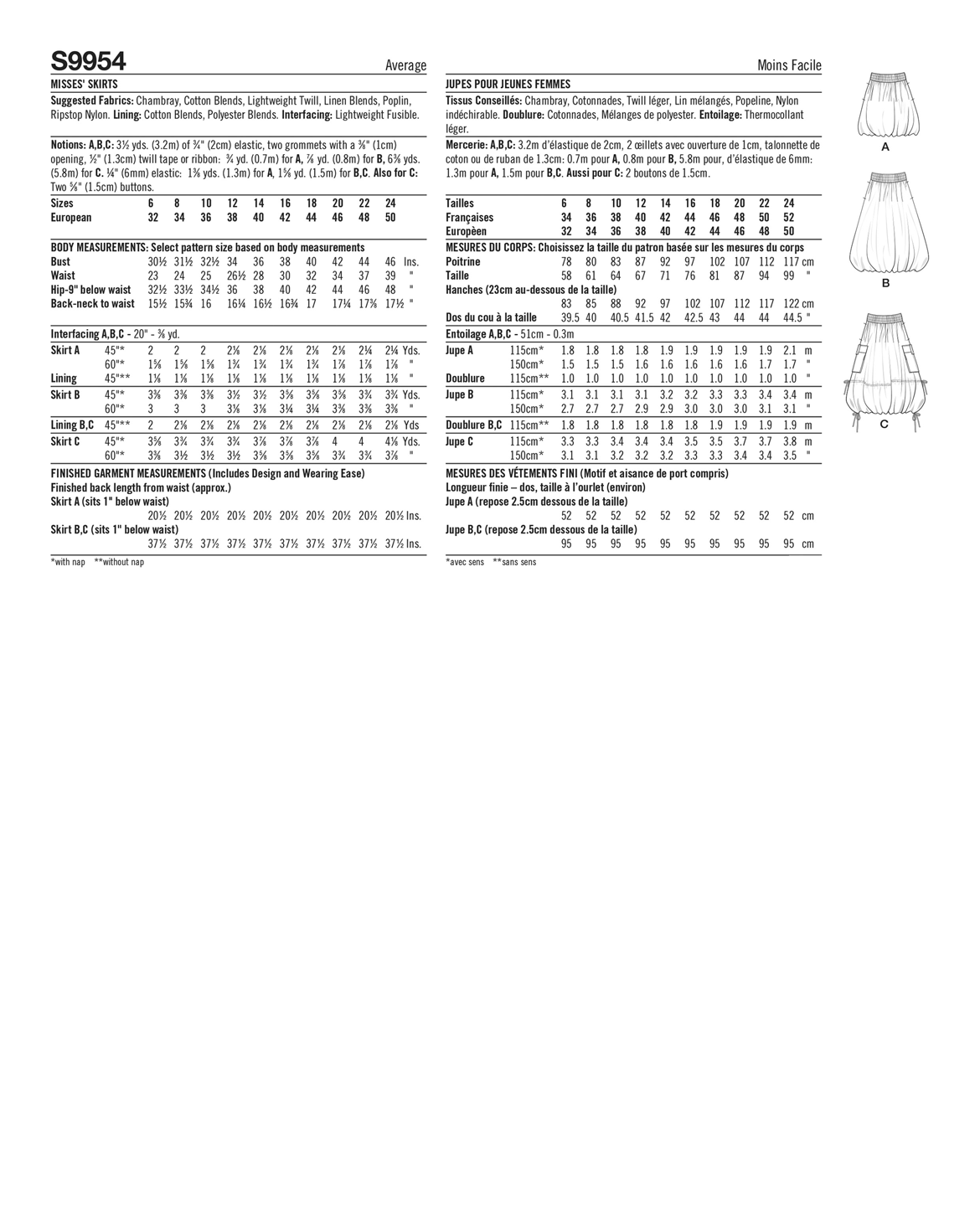 PDF-symønster - Simplicity 9954 - Skjørt - Dame | Bilde 3