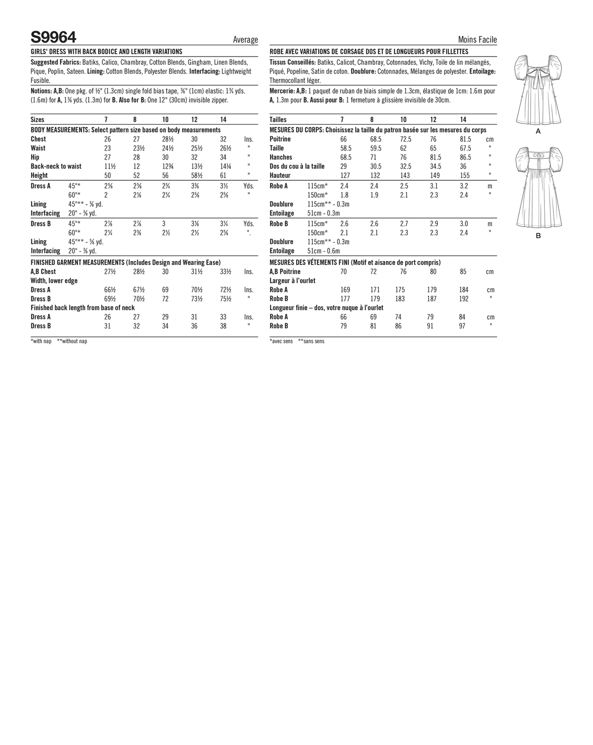 PDF-symønster - Simplicity 9964 - Kjole - Jente | Bilde 3