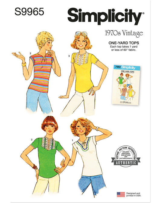 PDF-symønster - Simplicity 9965 - Topp Vintage - Dame | Bilde 2