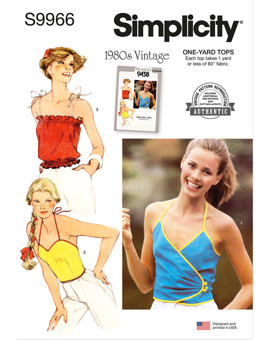 PDF-symønster - Simplicity 9966 - Topp Vintage - Dame | Bilde 2