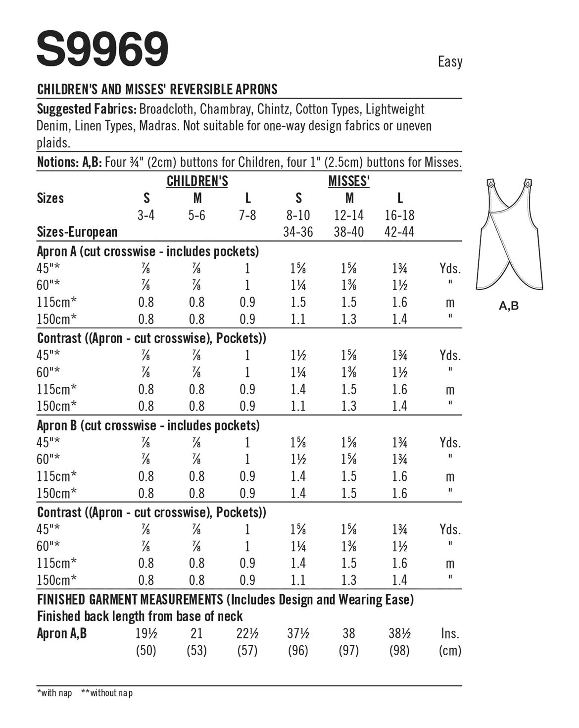 PDF-symønster - Simplicity 9969 - Forkle - Jente Dame | Bilde 4