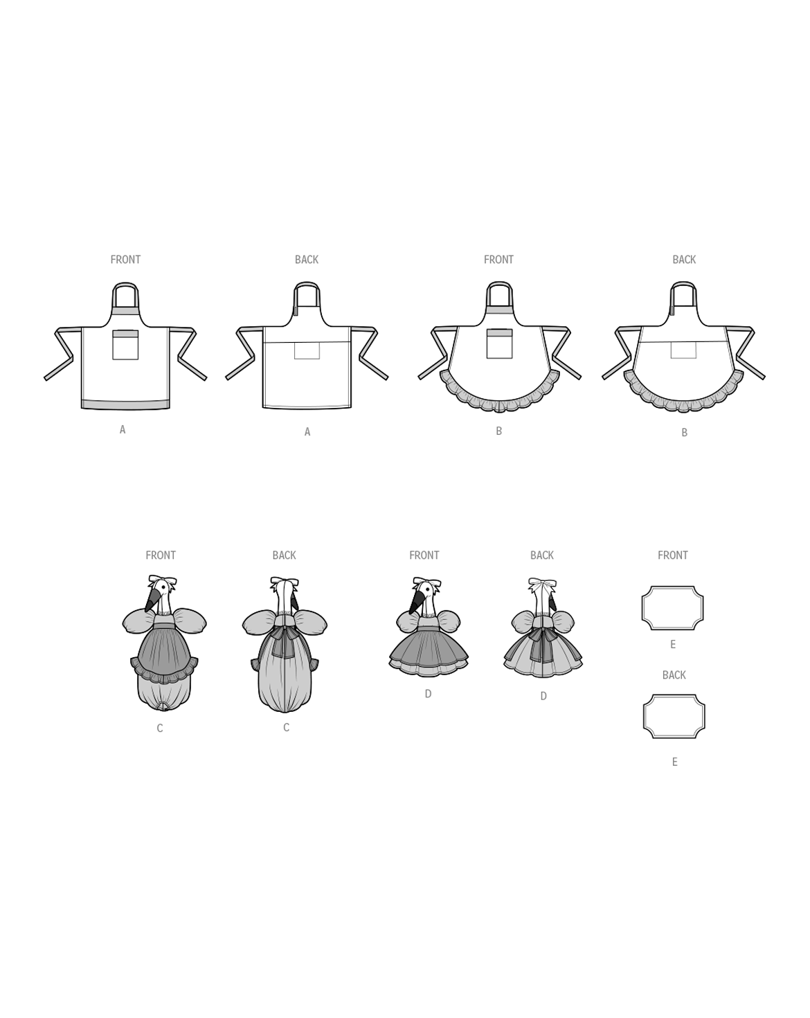 PDF-symønster - Simplicity 9973 - Forkle - Dame | Bilde 2