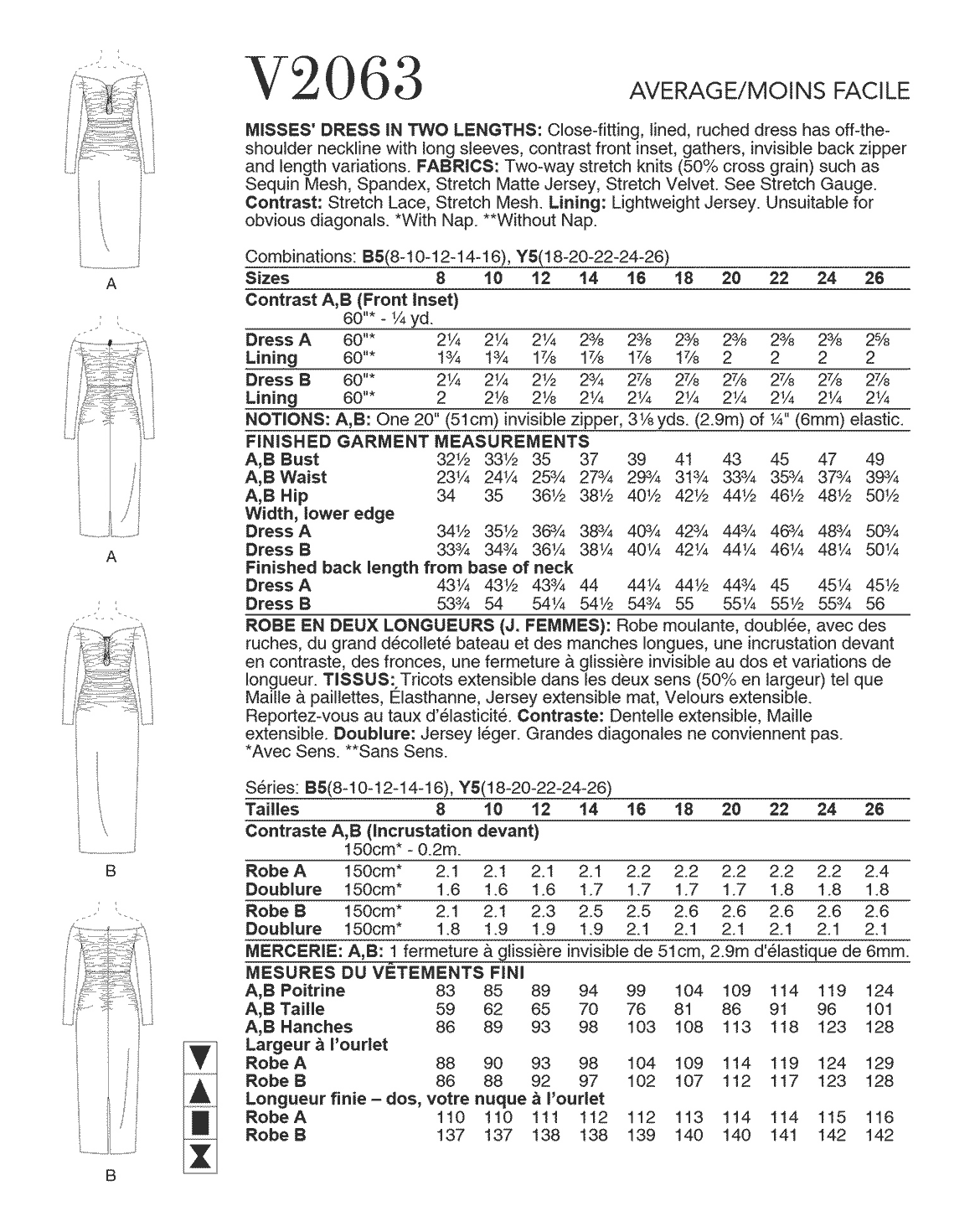 Symønster Vogue Patterns 2063 - Kjole - Dame - Fest | Bilde 3