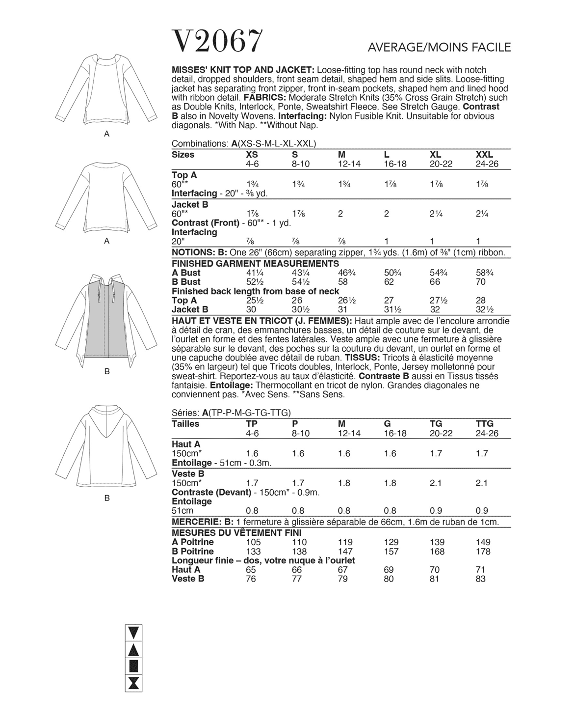 Symønster Vogue Patterns 2067 - Genser - Dame | Bilde 3