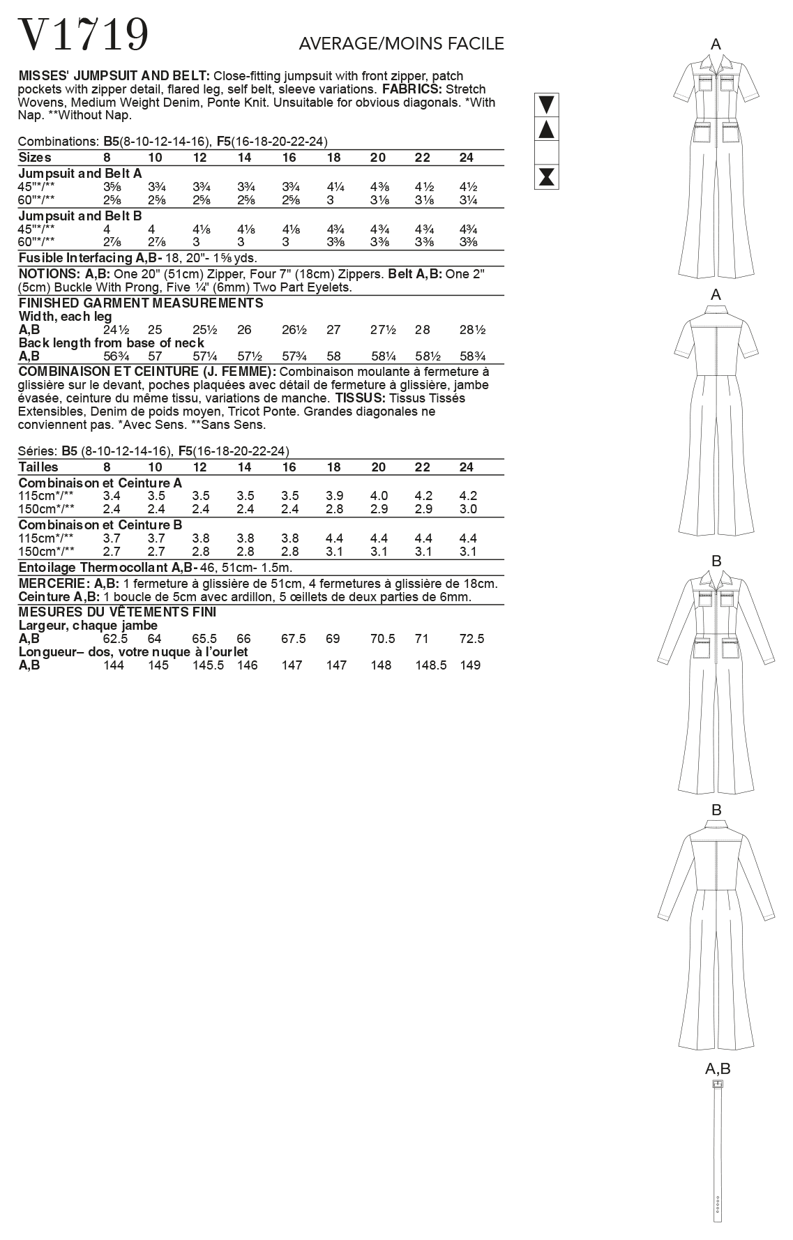 Symønster Vogue Patterns 1719 - Buksedrakter - Dame | Bilde 5