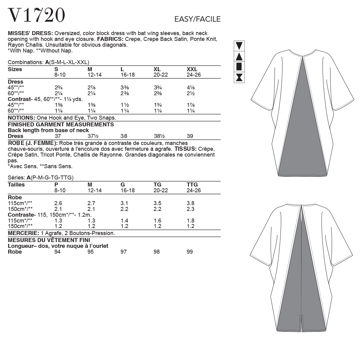 Symønster Vogue Patterns 1720 - Kjole - Dame | Bilde 5