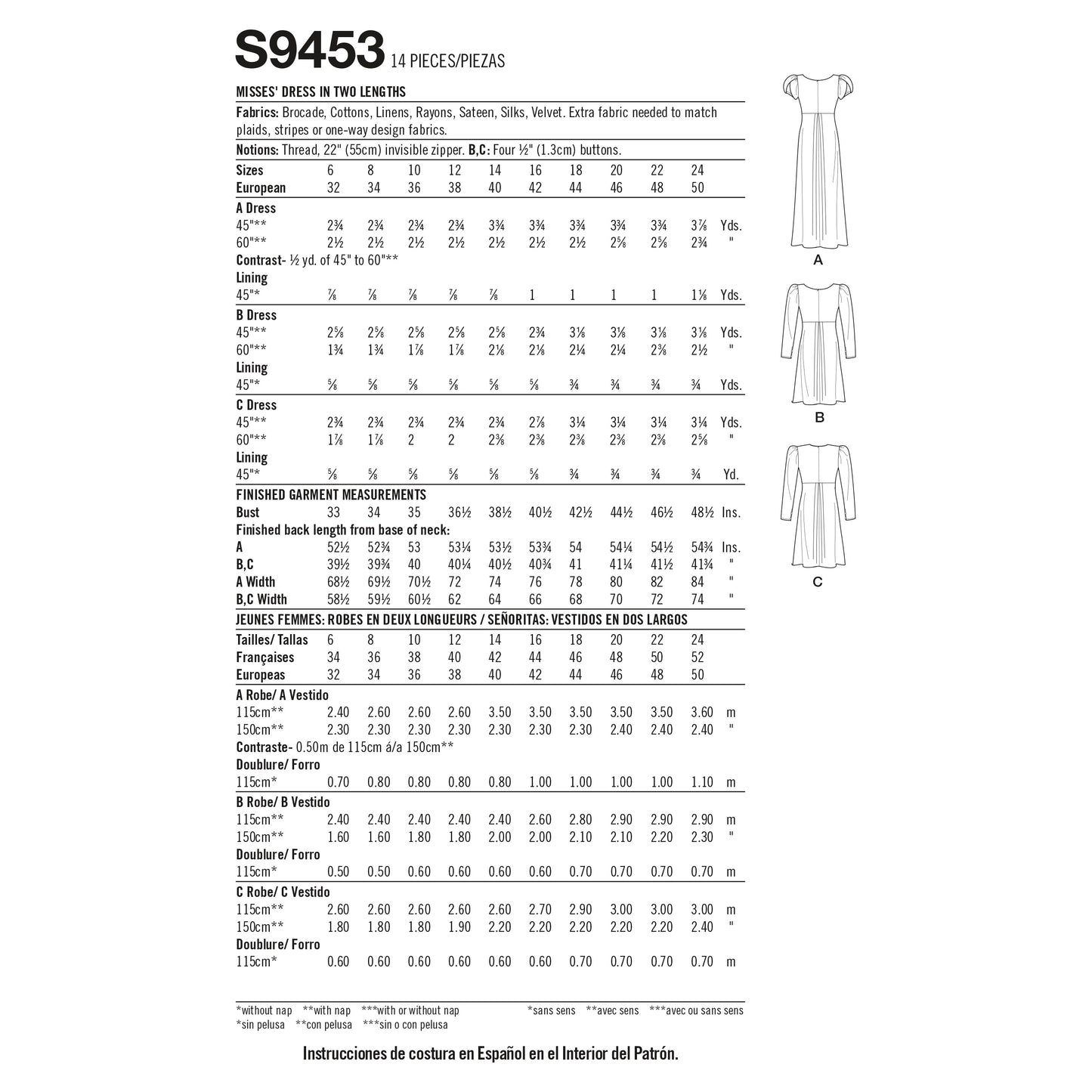 Symønster Simplicity 9453 - Kjole - Dame | Bilde 8