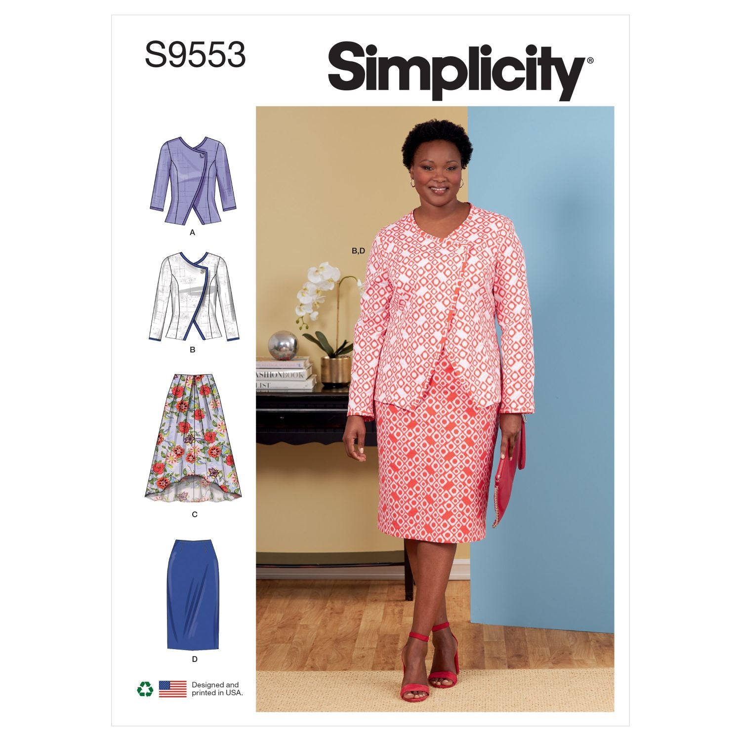 Symønster Simplicity 9553 - Jakke Skjørt - Dame | Bilde 7