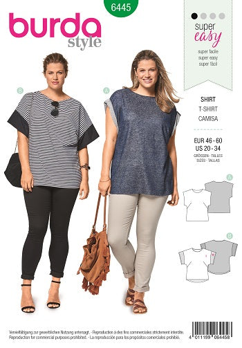 Symønster Burda 6445 - Topp - Dame - Casual | Bilde 3