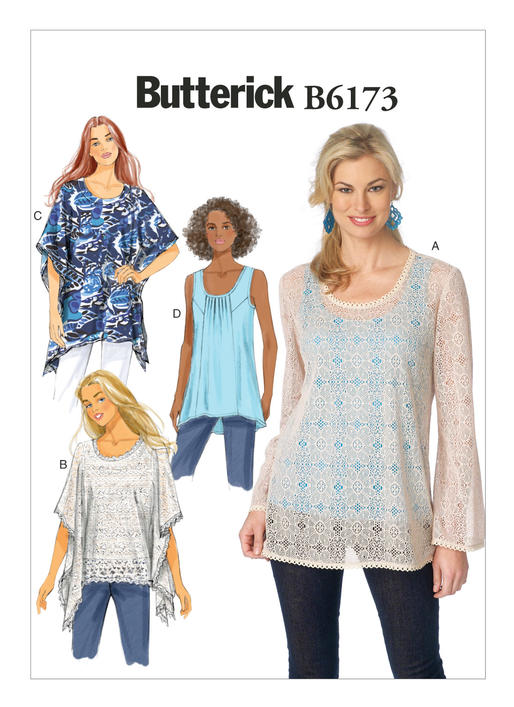 Symønster Butterick 6173 - Topp Tunika Genser - Dame | Bilde 6