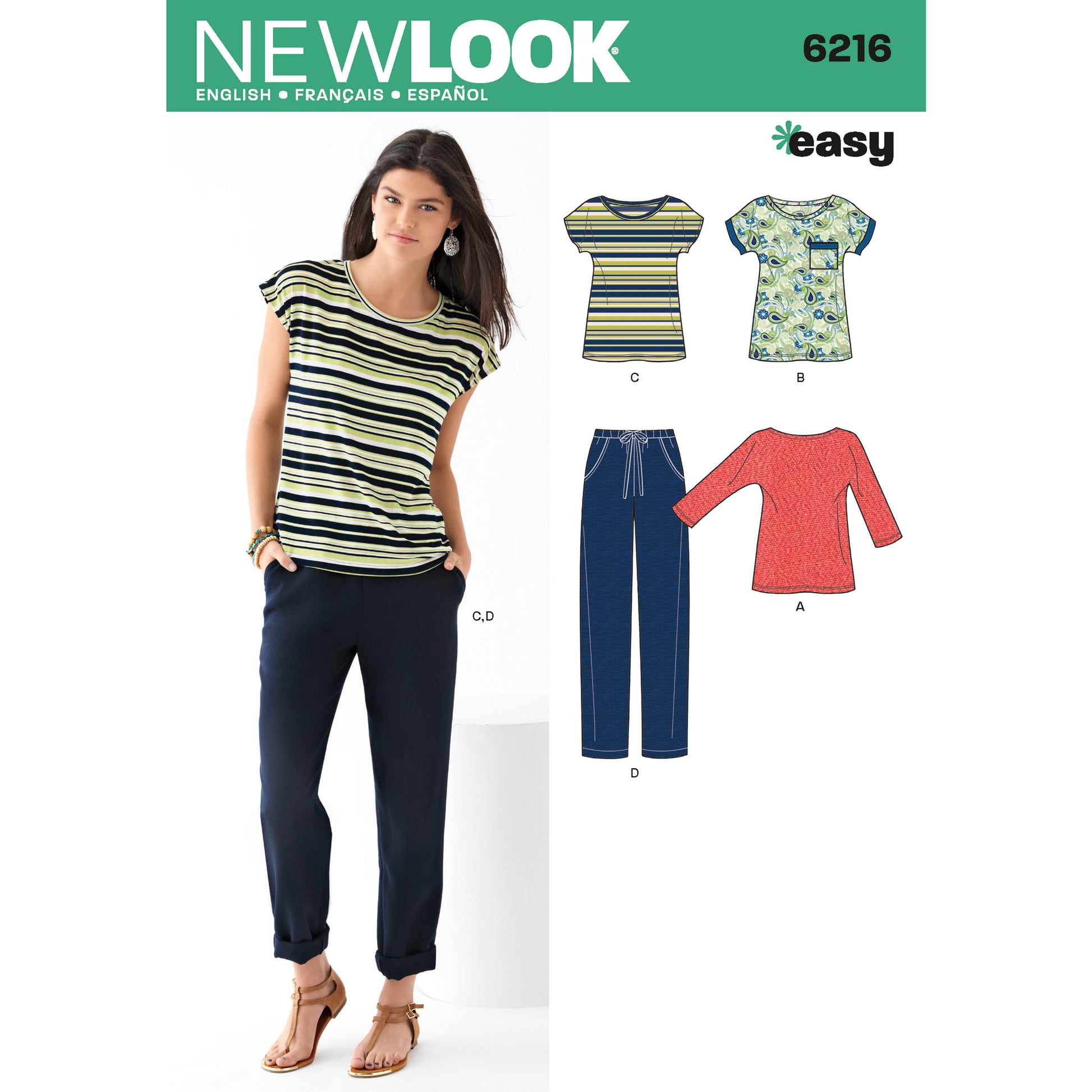 Symønster New Look 6216 - Topp Bukse - Dame - Casual | Bilde 4